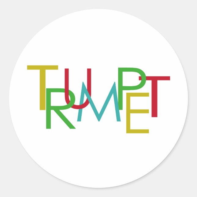 Adesivo Redondo Trompete (Frente)