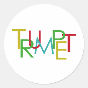 Adesivo Redondo Trompete