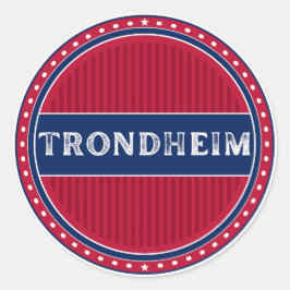 Adesivo Redondo Trondheim City Pride Emblem – Norwegian Identity