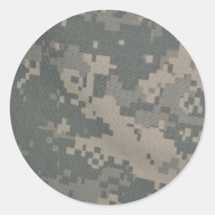 Adesivo Redondo Tropas de Camuflagem de Padrão Acu Arte Digital Pa