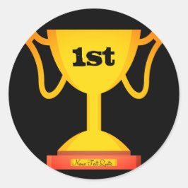 Adesivo Redondo Trophy Emoji de modelo Text