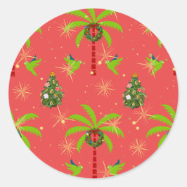 Adesivo Redondo Tropica - Coral Sticker