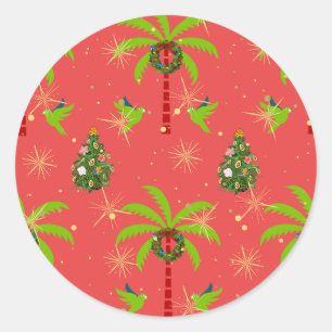 Adesivo Redondo Tropica - Coral Sticker