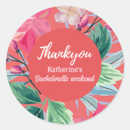 Adesivo Redondo Tropical como se está quente laranja solteira trop