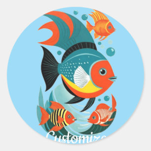 Adesivo Redondo Tropical Fish Assortion Thunder_Cove