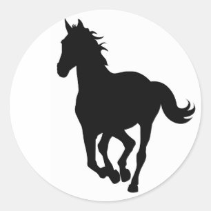 Adesivo Redondo Trotador do cavalo