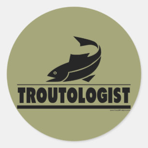 Adesivo Redondo Trout-ologista - Peixe Humoroso