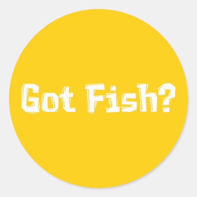 Adesivo Redondo Trouxe presentes de peixe (Frente)