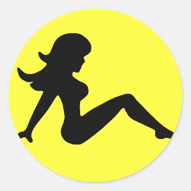 Adesivo Redondo Trucker Girl (Frente)