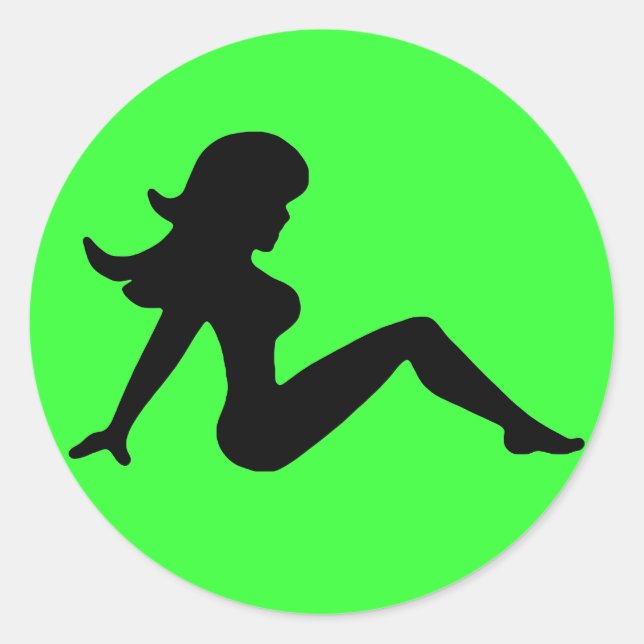 Adesivo Redondo Trucker Girl (Frente)