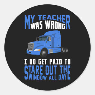 Adesivo Redondo Trucker Love Truck Driver Trucks Funny Gift Idea