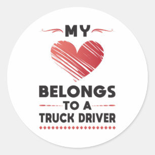 Adesivo Redondo Trucker Wife Trucker Wife Truck Love Idea