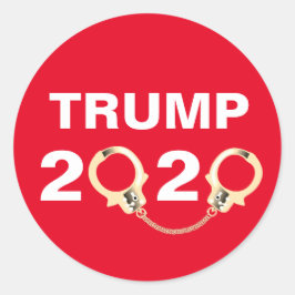 Adesivo Redondo Trump 2020 com algemas