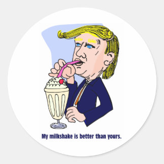 Adesivo Redondo Trump 2020 - Meu milkshake é melhor que o seu