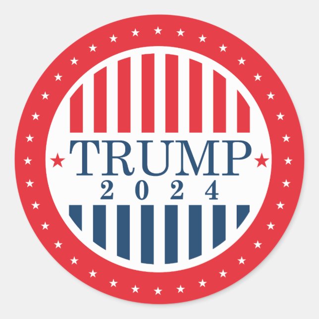 Adesivo Redondo Trump 2024 (Frente)