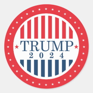 Adesivo Redondo Trump 2024