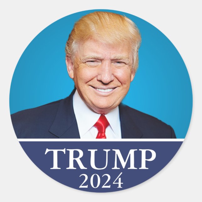 Adesivo Redondo Trump 2024 (Frente)