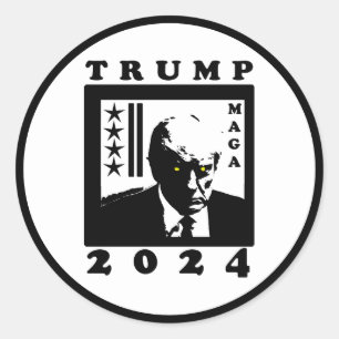 ADESIVO REDONDO TRUMP 2024