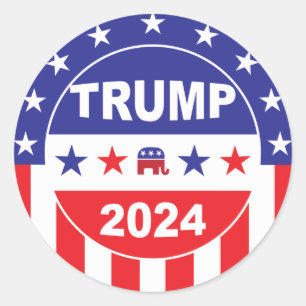 ADESIVO REDONDO TRUMP 2024