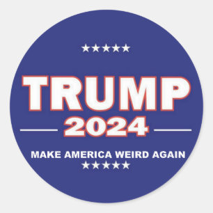 ADESIVO REDONDO TRUMP 2024 BLUE