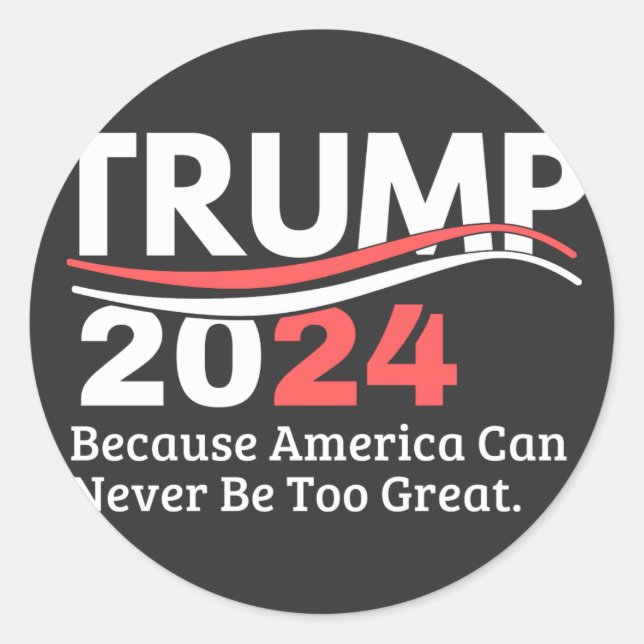 Adesivo Redondo trump 2024 bumper (Frente)