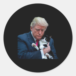 Adesivo Redondo Trump 2024 Cat Mega Funny Trump Cat