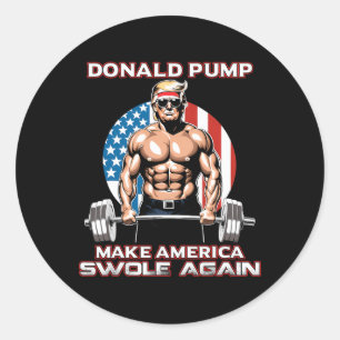 Adesivo Redondo Trump 2024 Donald Pump Torna A América Mais Uma Ve