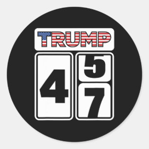 Adesivo Redondo Trump 2024 Eleição 47 Vitória do Presidente Inaug