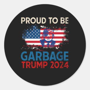 Adesivo Redondo Trump 2024 Eleições Orgulhosas Para Votar O Lixo T