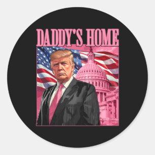 Adesivo Redondo Trump 2024 Leve a América Ck Home Trump Pink