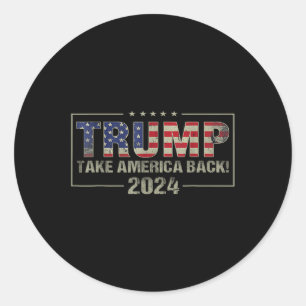 Adesivo Redondo Trump 2024 Men da América de volta