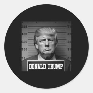 Adesivo Redondo Trump 2024 Mugshot Trump Mug Shot Presidente