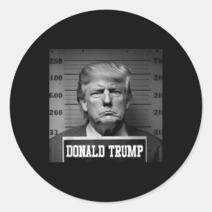 Adesivo Redondo Trump 2024 Mugshot Trump Mug Shot Presidente
