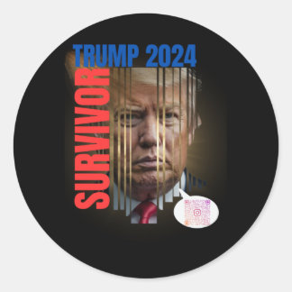 Adesivo Redondo Trump 2024 O Sobrevivente