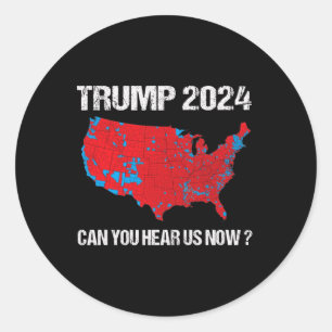 Adesivo Redondo Trump 2024 Pode Nos Ouvir Agora Um Mapa Eleitoral 