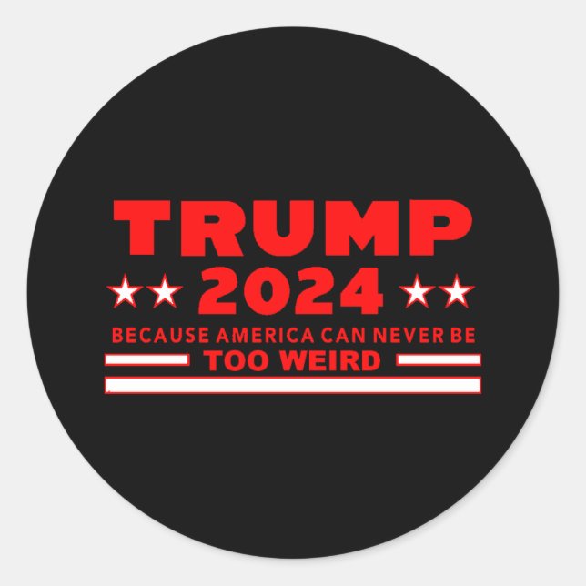 ADESIVO REDONDO TRUMP 2024 RED (Frente)