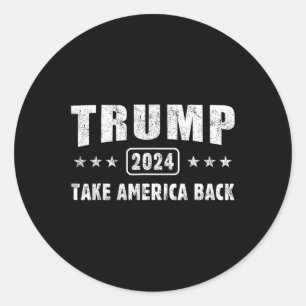 Adesivo Redondo Trump 2024 Retira A América 4 De Julho Mulheres
