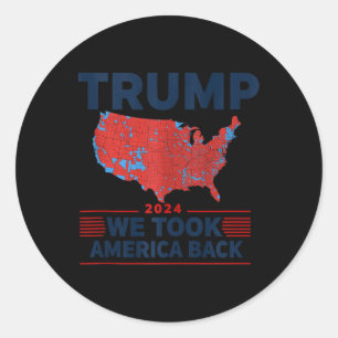 Adesivo Redondo Trump 2024 Retiramos Os Resultados Das Eleições Am