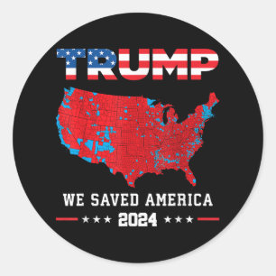Adesivo Redondo Trump 2024 Salvamos Eleição Presidencial Americana
