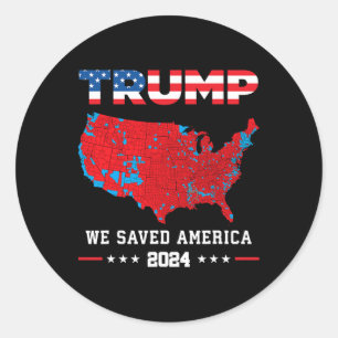 Adesivo Redondo Trump 2024 Salvamos Eleição Presidencial Americana