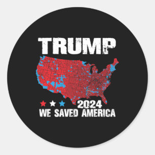 Adesivo Redondo Trump 2024 Salvamos os resultados eleitorais de 20