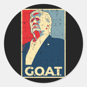 Adesivo Redondo Trump 2024 Shirts Goat Trump Poster 2024 - Uni