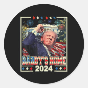 Adesivo Redondo Trump 2024 Trump Pin de Trump na América Back Dadd