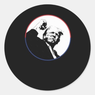 Adesivo Redondo Trump 2024 Trump Rally Trump Ear Donald Trump Pres