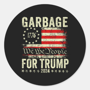 Adesivo Redondo Trump 2024 Votação Do Lixo Eleitoral Para Trump Pr