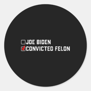 Adesivo Redondo Trump 2024 Vs Joe Biden Ballot Paper Engraçado 202
