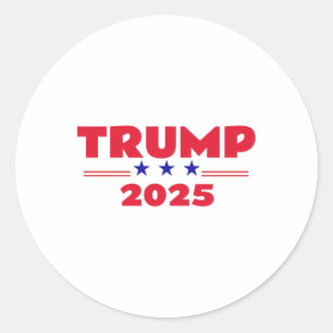 Adesivo Redondo Trump 2025"