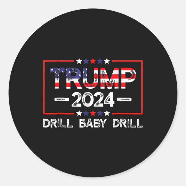 Adesivo Redondo Trump 2025 Drill By (Frente)