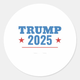 Adesivo Redondo Trump 2025 Presidente Sinal de Eleição Desenho de
