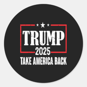 Adesivo Redondo Trump 2025 Shirt - Trump Shirts Para Men 2025